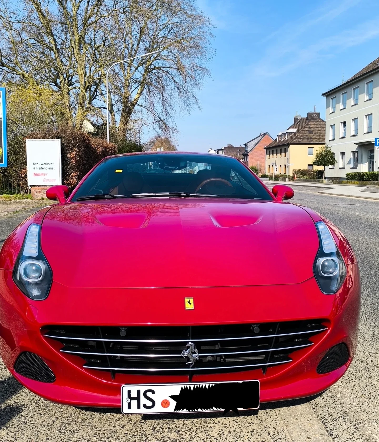 German export plates on a Ferrari California T after successful Paragraph 21 homologation